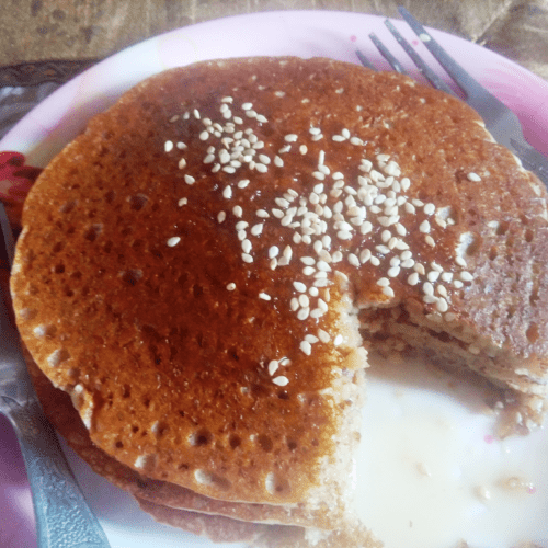 Quick Eggless Multigrain Pancake Recipe (With Buttermilk)