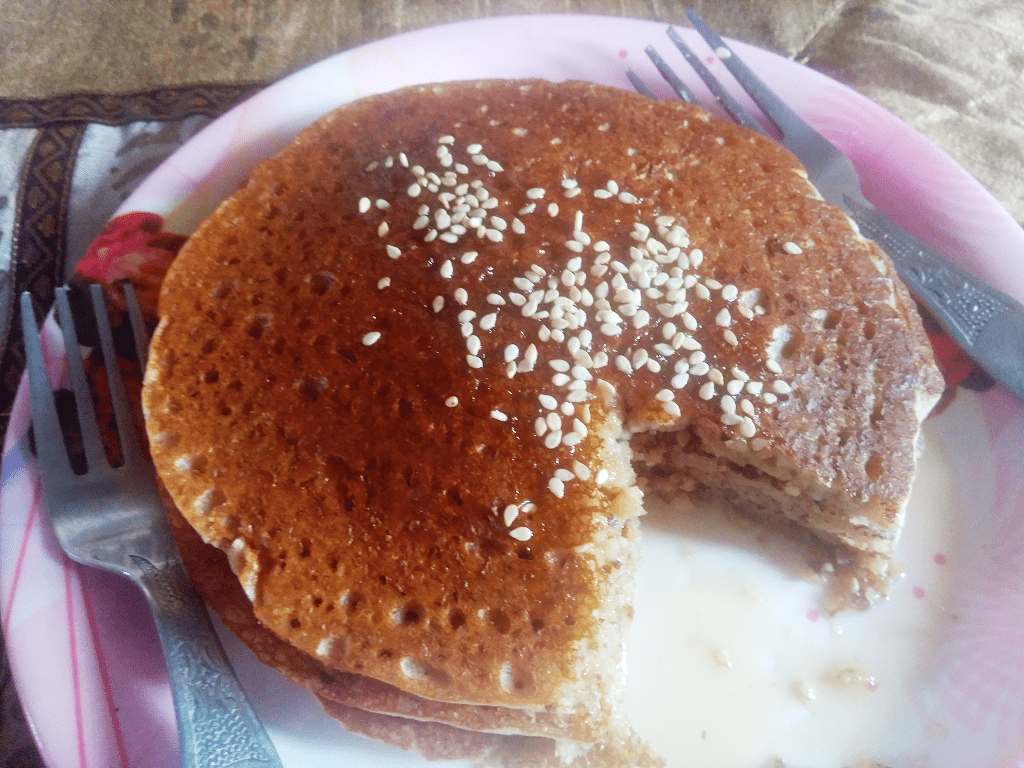 Quick Eggless Multigrain Pancake Recipe (With Buttermilk)