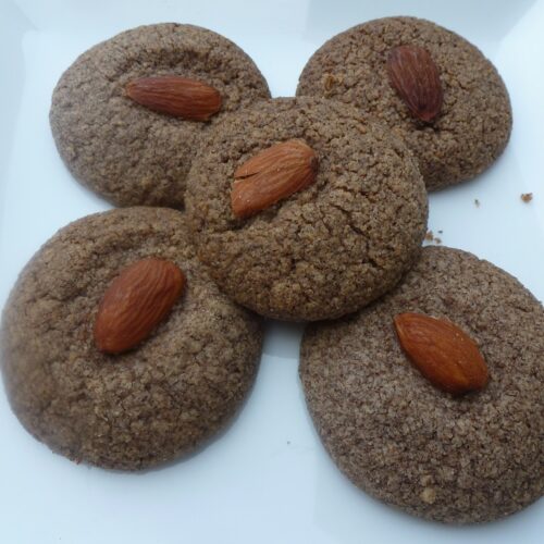 homemade ragi almond cookies