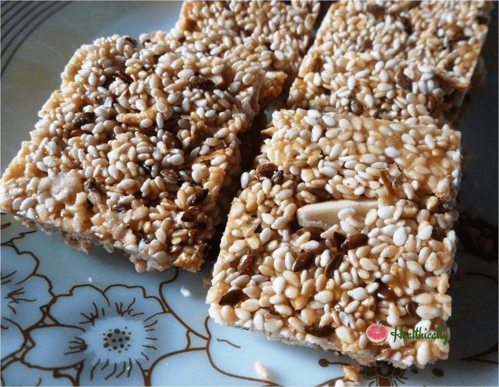 Easy Til Chikki Recipe with Jaggery | White Til Chikki