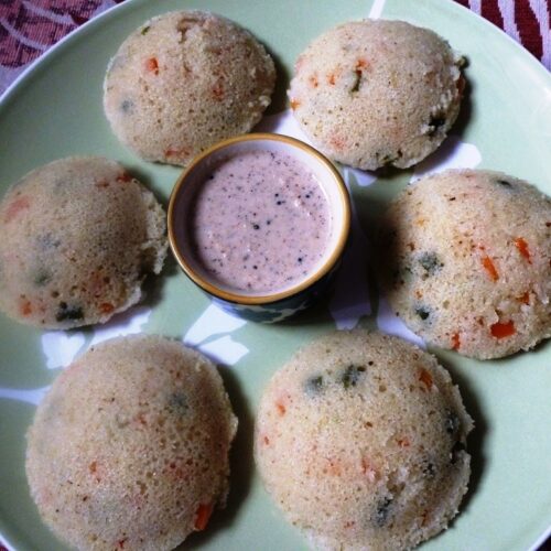 vegetable suji idli recipe