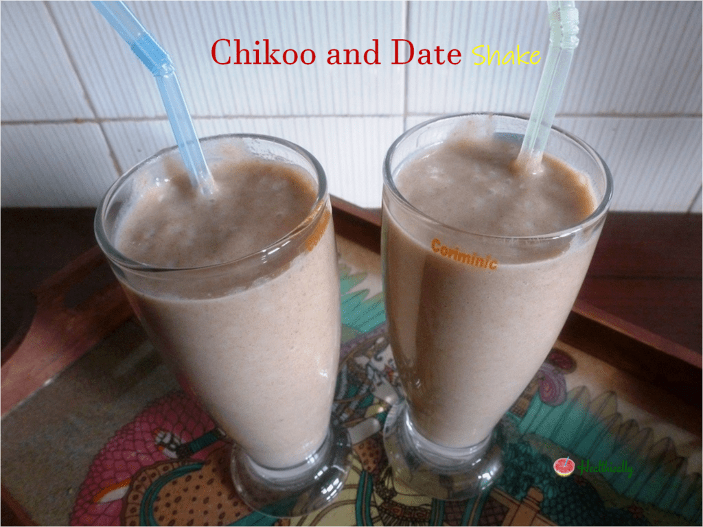 Chikoo & Dates MilkShake | Sugar Free Drink Recipe