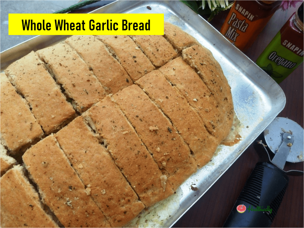 Whole Wheat Garlic Bread | Garlic Bread Recipe From Scratch