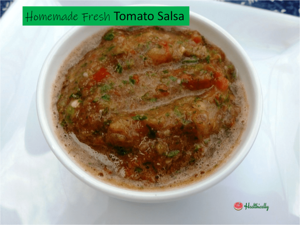 Indian Style Mexican Spicy Salsa Dip / Homemade Fresh Tomato Salsa