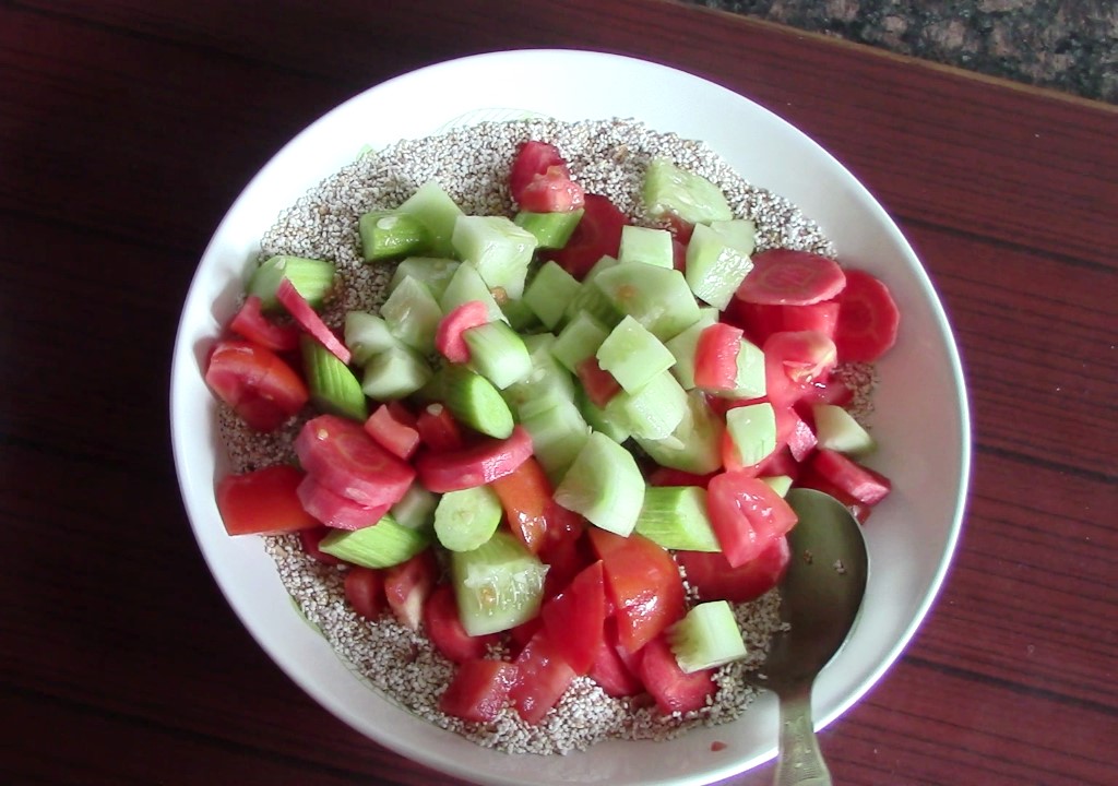 Popped Amaranth Seeds Salad | Easy Protein Rich Salad With Millet