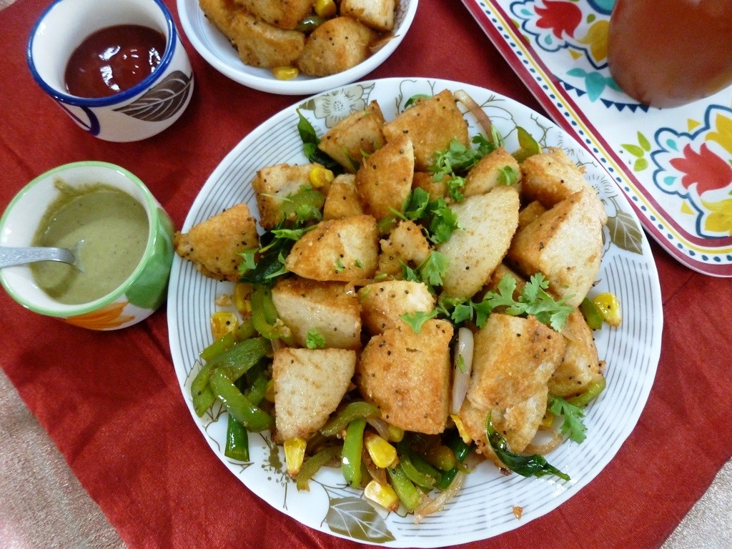 Chinese Style Masala Idli Fry /Masala Idli In Soya Sauce - Healthically