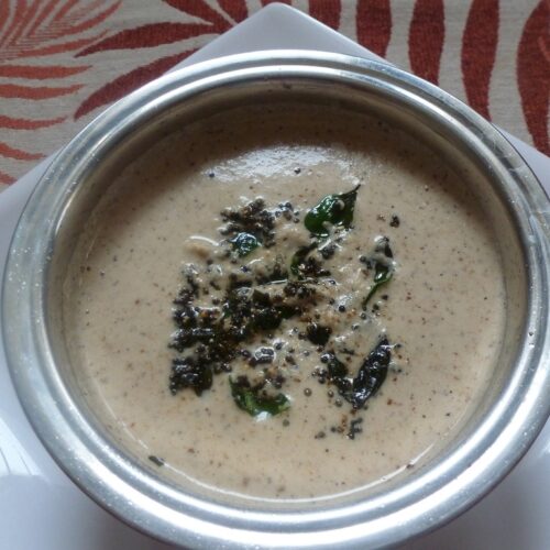 dry coconut peanut chutney recipe