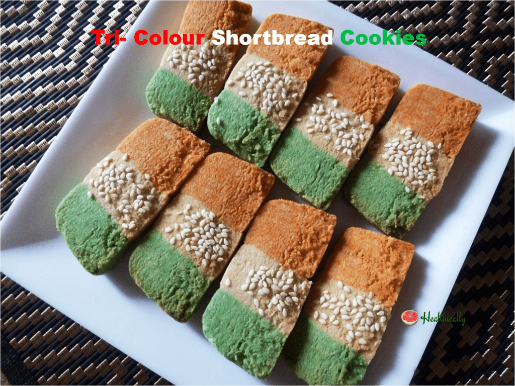 Tri-colour Shortbread Cookie