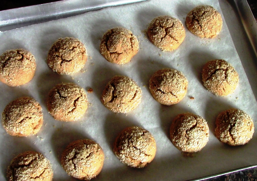 Eggless orange crinkle cookies with wheat flour