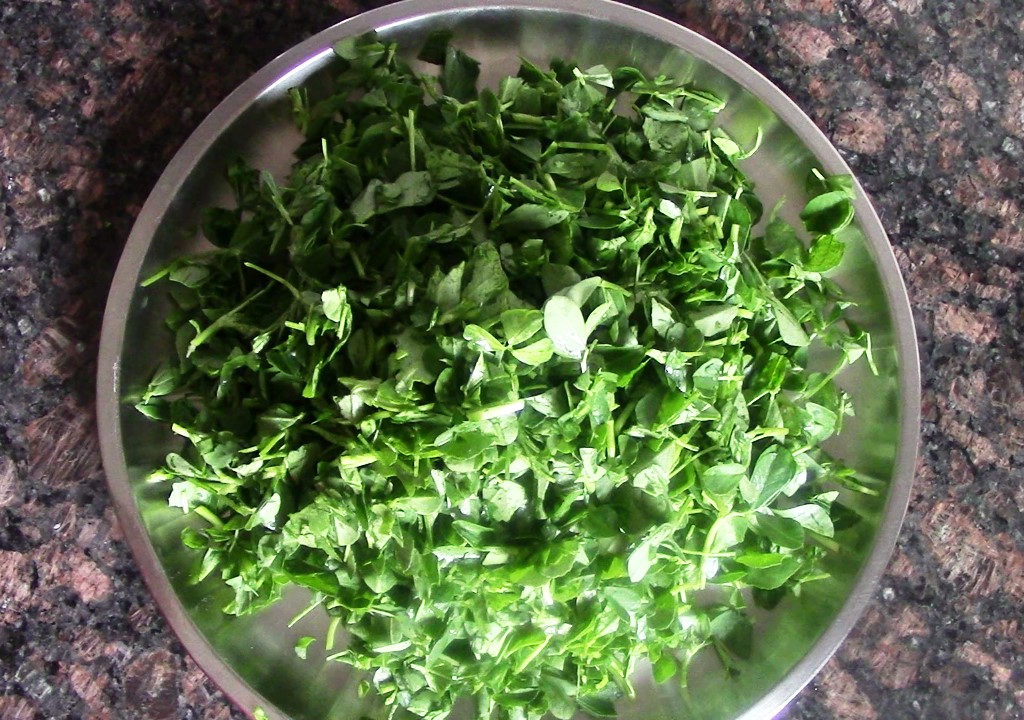 Aloo methi ki sabji/Potato fenugreek leaves dry curry