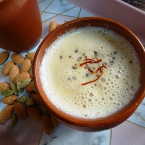 Saffron almond milk recipe