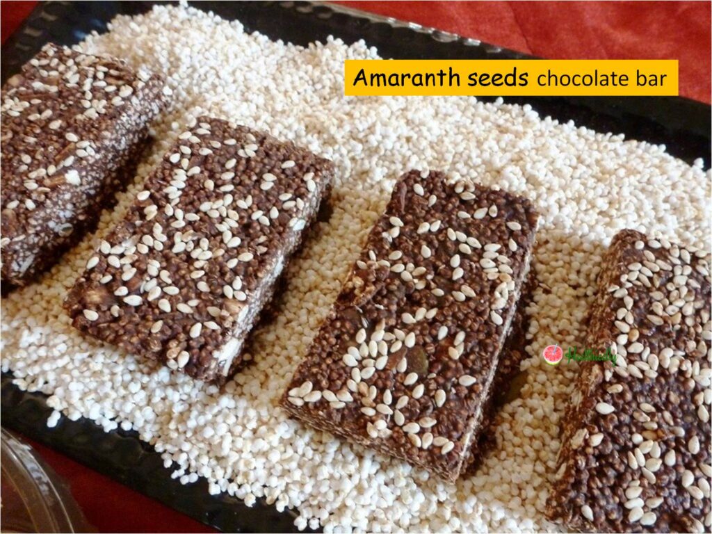 maranth seeds chocolate energy bar/ Millet dry fruit chikki /Healthy snack