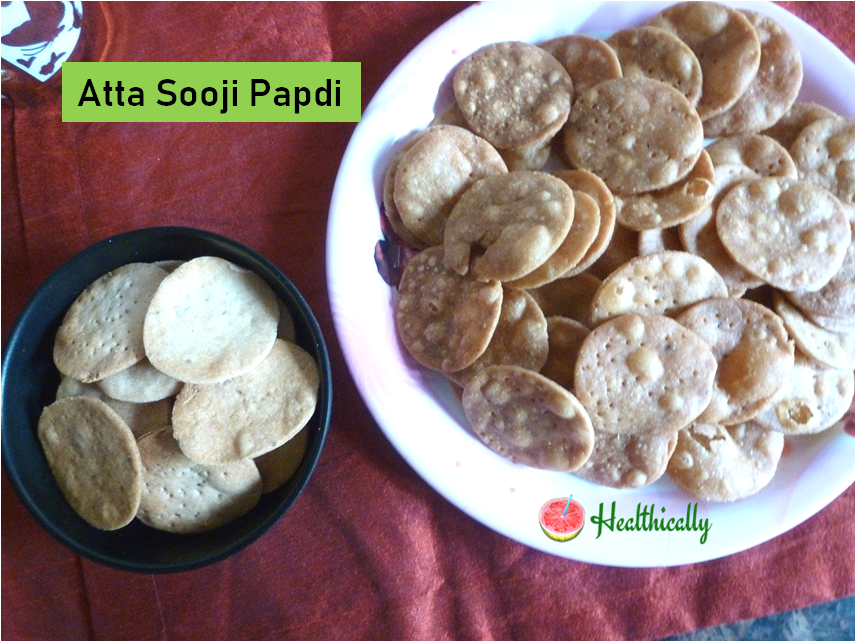 Atta Sooji Papdi | How to Make Papdi For Chaats