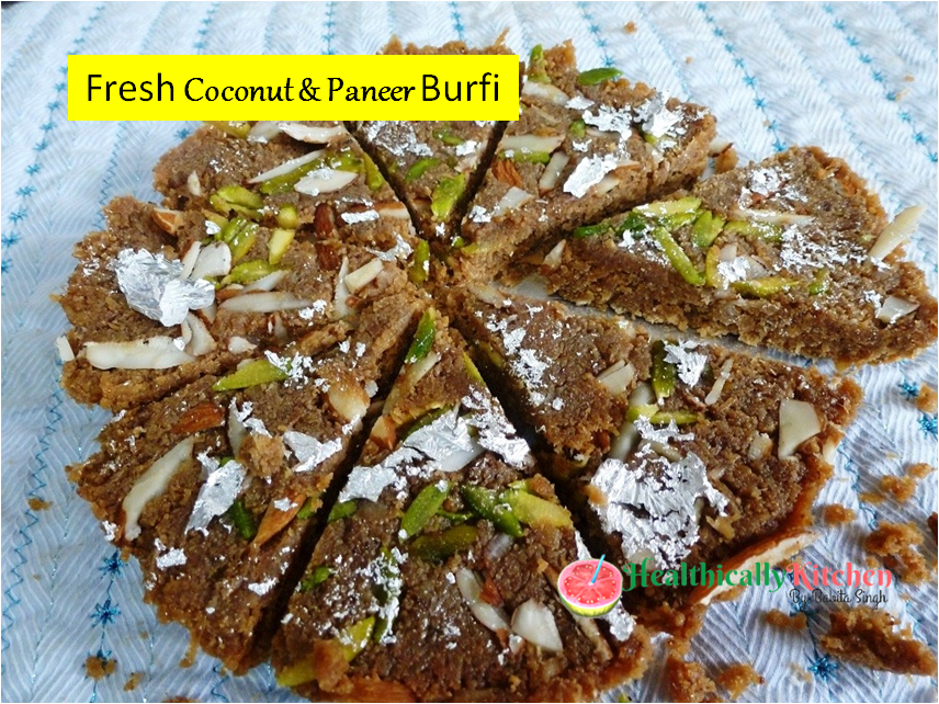 Fresh Coconut Jaggery Burfi | Vrat Special Sweet Recipe