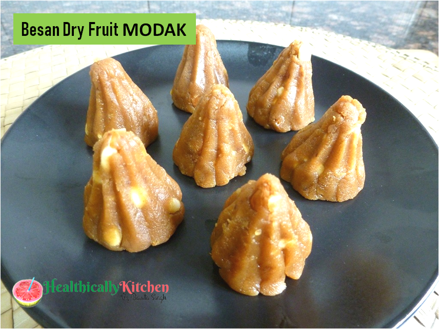 Easy besan dry fruit modak recipe