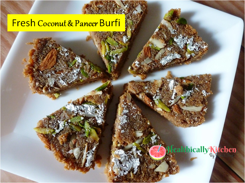 Fresh Coconut Jaggery Burfi | Vrat Special Sweet Recipe