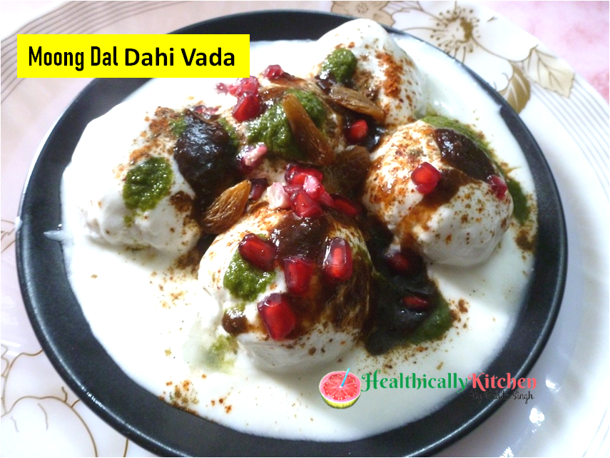 Moong Dal Dahi Vada | Soft & Spongy Yellow Moong Dal Dahi Bhalla Recipe