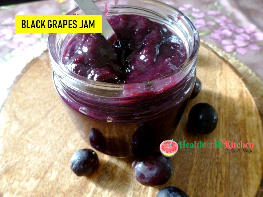 Easy 2 Ingredient Black Grapes Jam Recipe