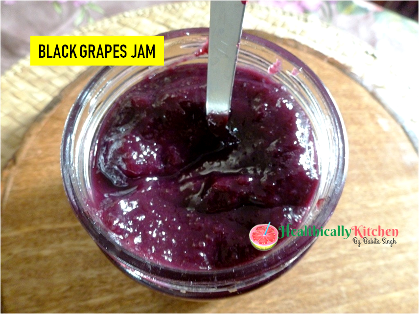 Easy 2 Ingredient Black Grapes Jam Recipe