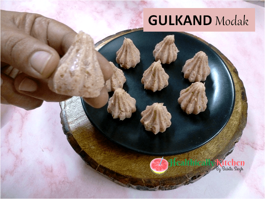 Easy Paneer Gulkand Modak Recipe | No Cook Modak Recipe