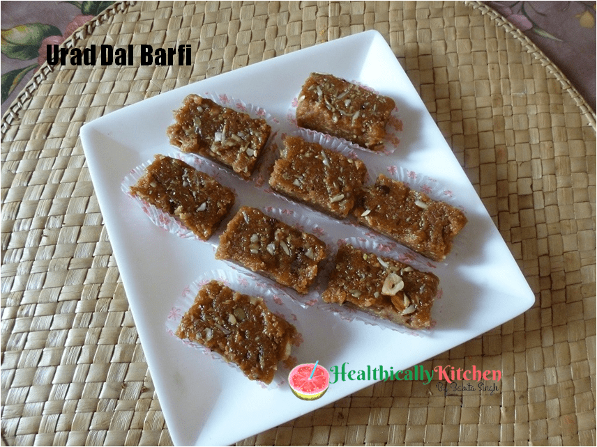 Urad Dal Burfi Recipe With Jaggery | Healthy Indian Sweet 