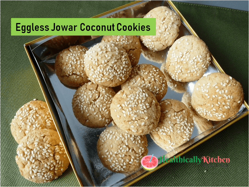 Jowar Coconut Cookies | Healthy Millet Cookies Recipe (Eggless & Gluten-Free)