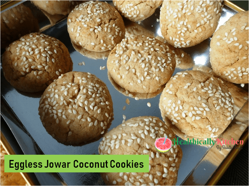 Jowar Coconut Cookies | Healthy Millet Cookies Recipe (Eggless & Gluten-Free)