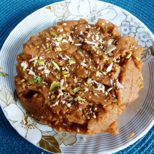 besan ka halwa without milk