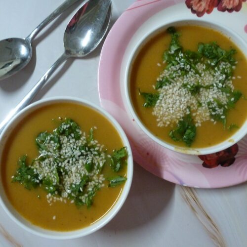 lauki carrot coriander soup recipe