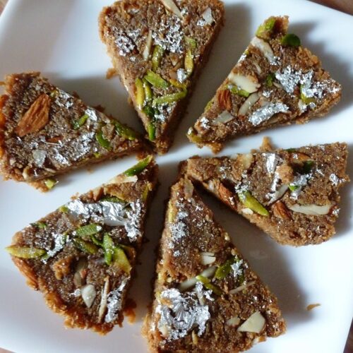 coconut jaggery burfi recipe