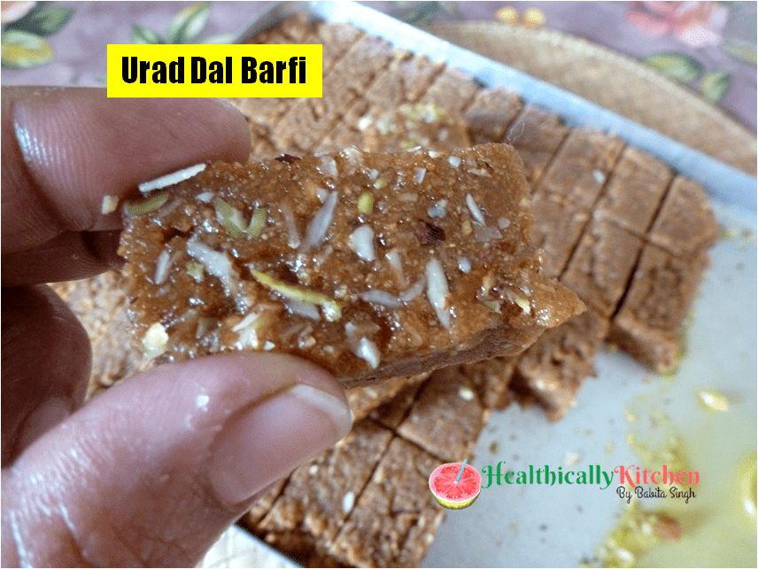 Urad Dal Burfi Recipe With Jaggery | Healthy Indian Sweet 