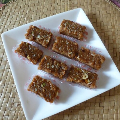 URAD DAL BURFI RECIPE WITH JAGGERY